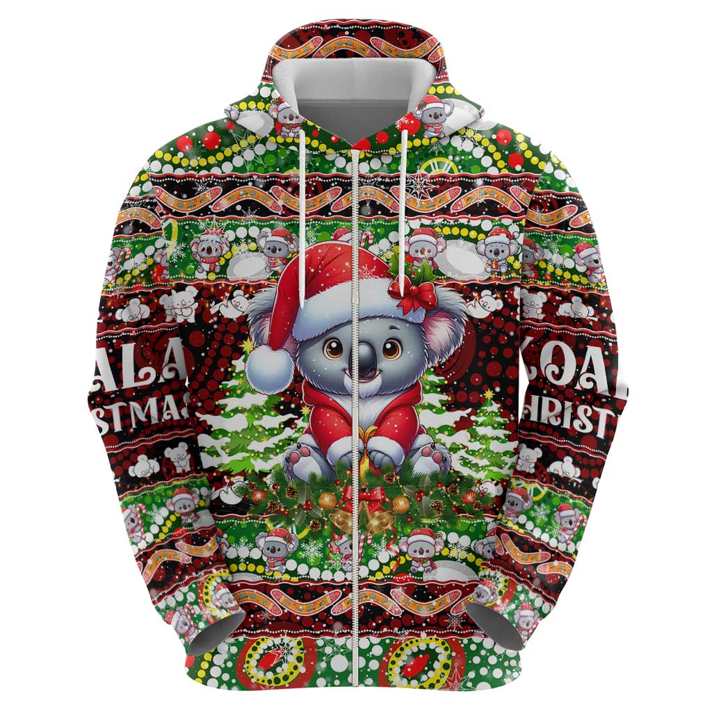 Koala Christmas Hoodie Australia Aboriginal Cute Santa Koalas DT02
