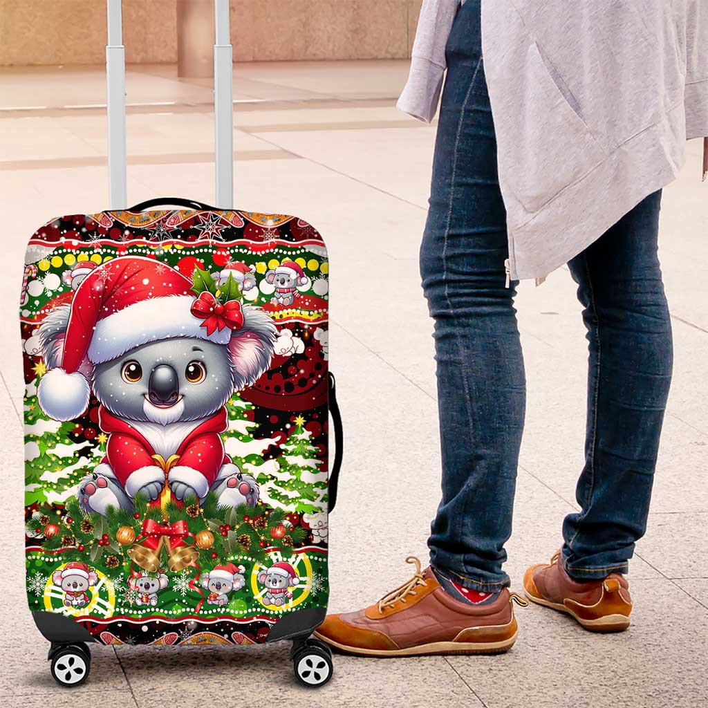 Koala Christmas Luggage Cover Australia Aboriginal Cute Santa Koalas DT02