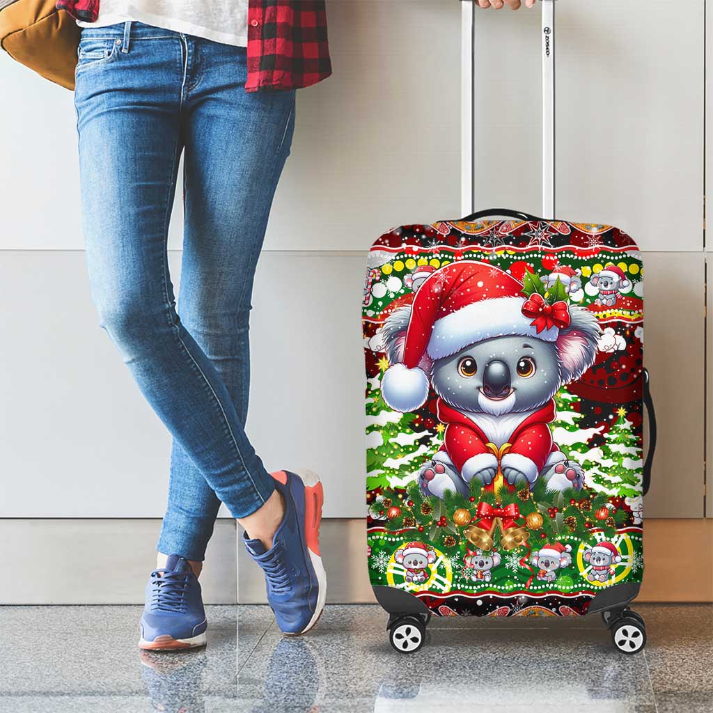 Koala Christmas Luggage Cover Australia Aboriginal Cute Santa Koalas DT02