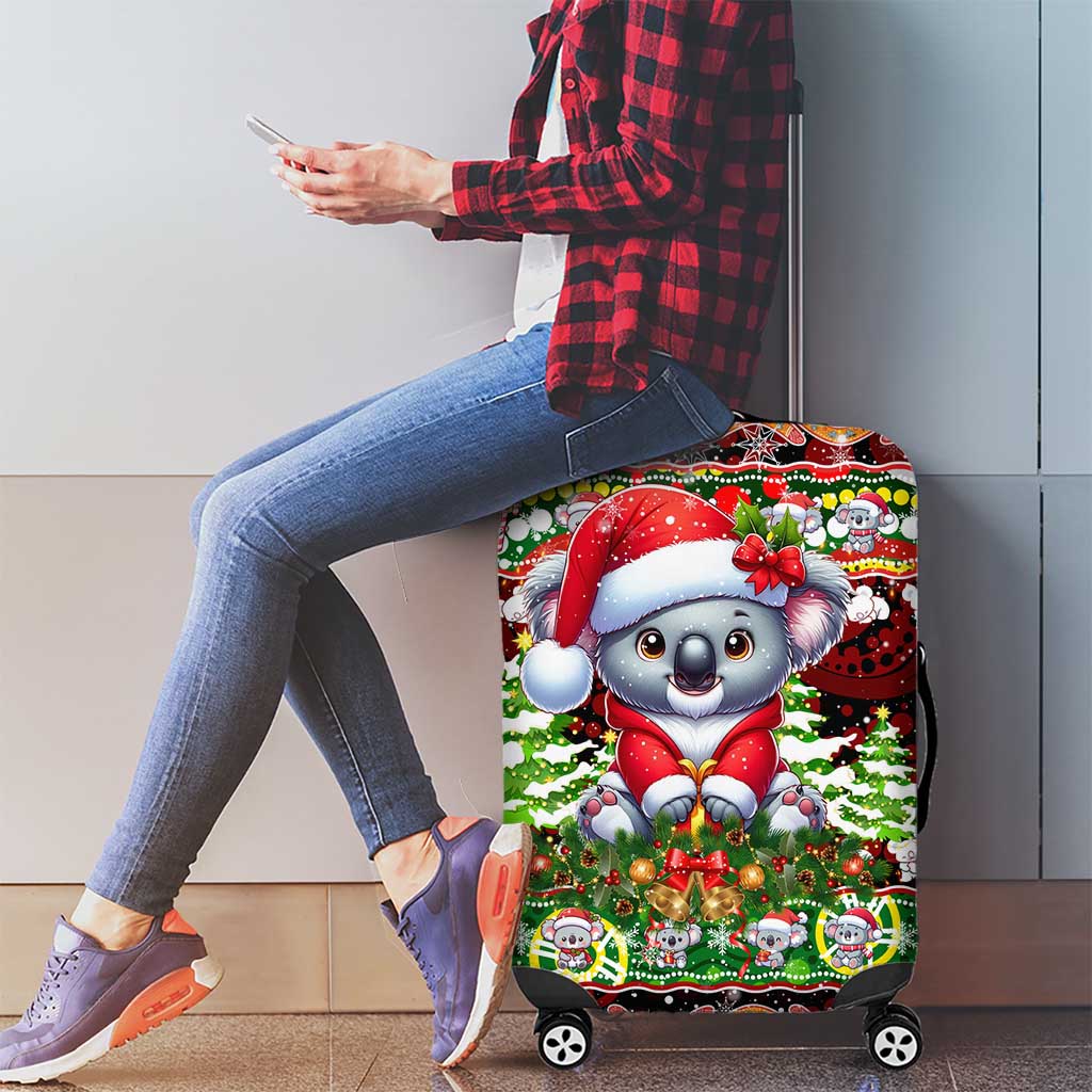 Koala Christmas Luggage Cover Australia Aboriginal Cute Santa Koalas DT02