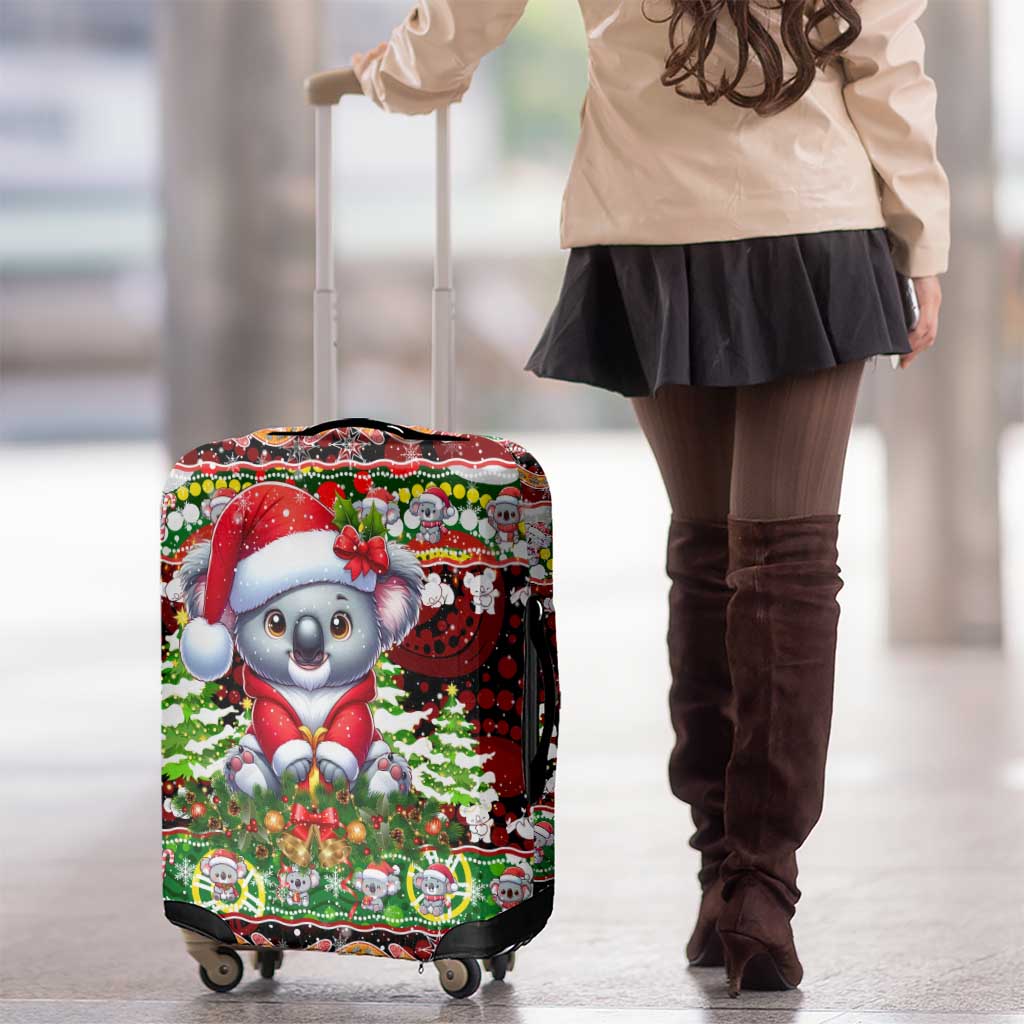Koala Christmas Luggage Cover Australia Aboriginal Cute Santa Koalas DT02