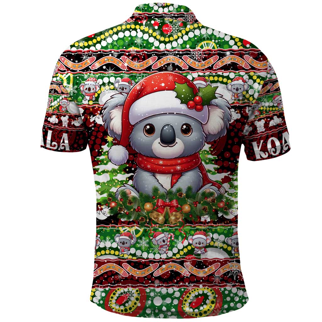 Koala Christmas Polo Shirt Australia Aboriginal Cute Santa Koalas DT02