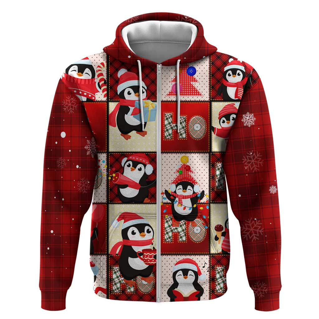 Cute Christmas Penguin Hoodie Cozy Winter Ho Ho Ho Holiday Fun DT02