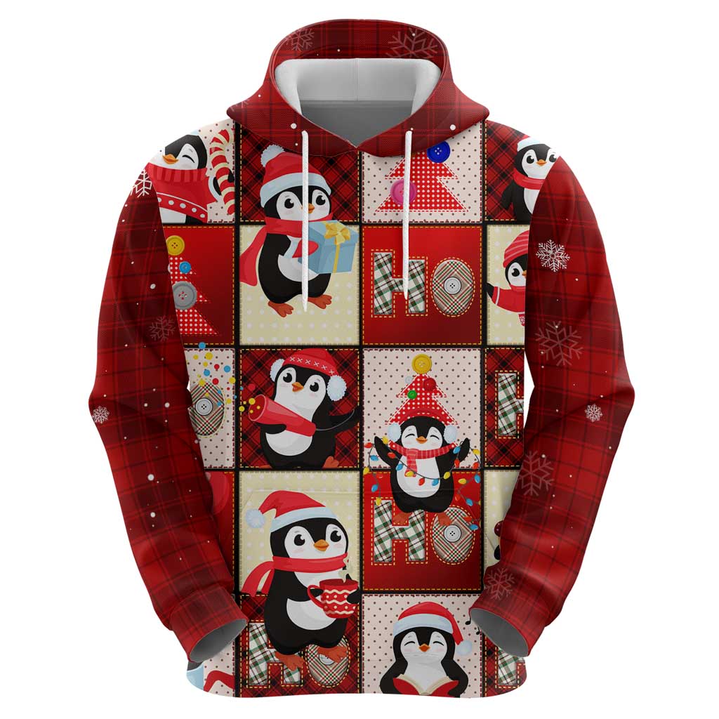 Cute Christmas Penguin Hoodie Cozy Winter Ho Ho Ho Holiday Fun DT02