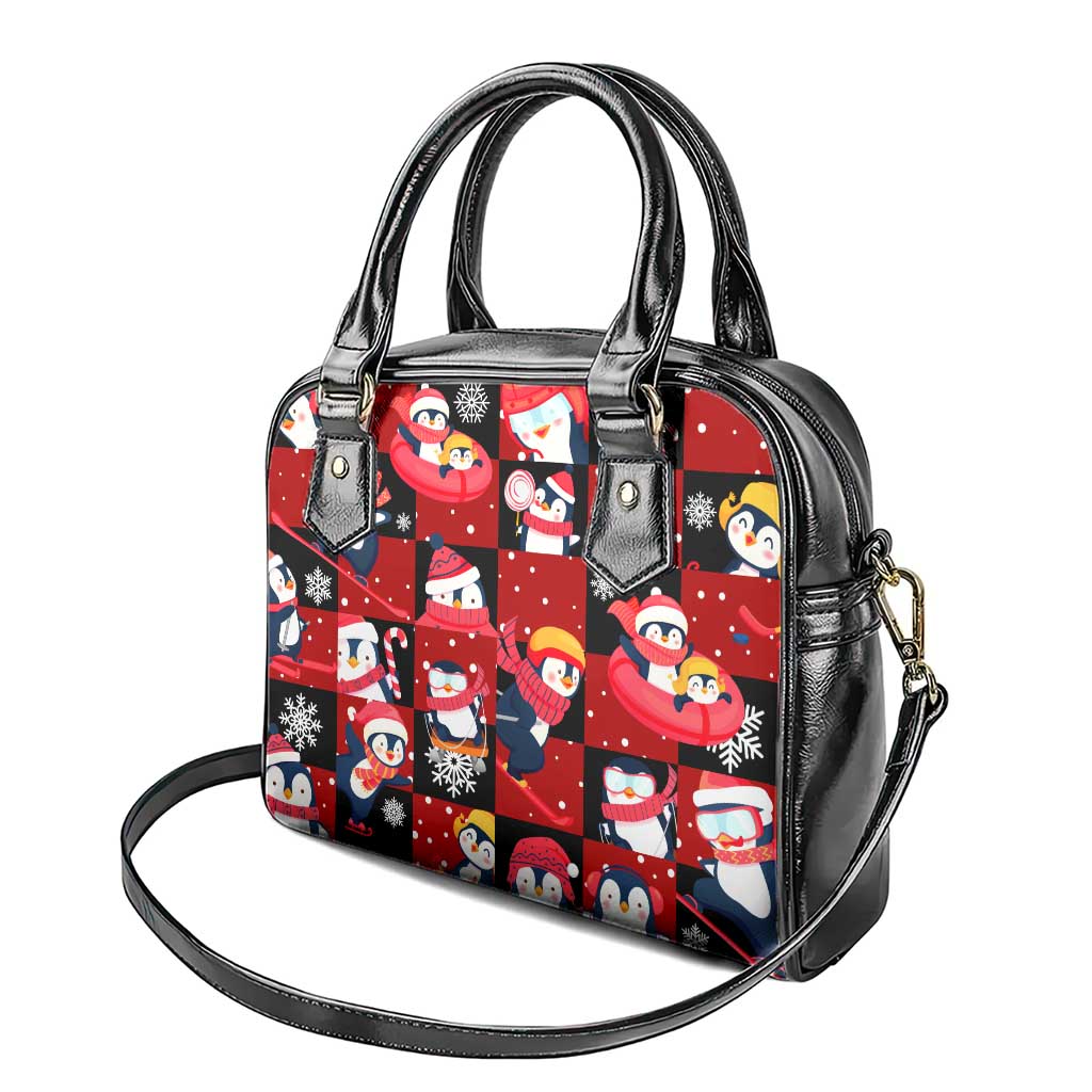 Penguin Winter Sports Christmas Shoulder Handbag Cute Holiday Ski Snow Fun DT02