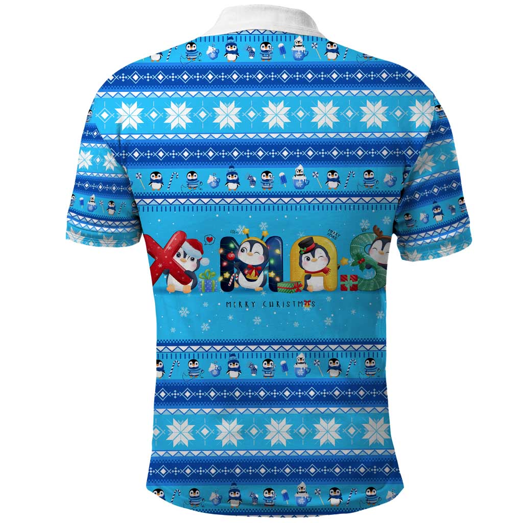 Funny Grumpy Penguin Christmas Polo Shirt All I Want for Christmas Is You To Leave Me Alone DT02