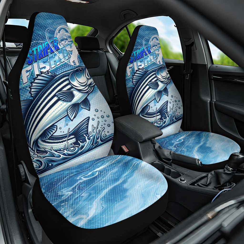 Striper Fishing Car Seat Cover Striped Bass Angler DT02