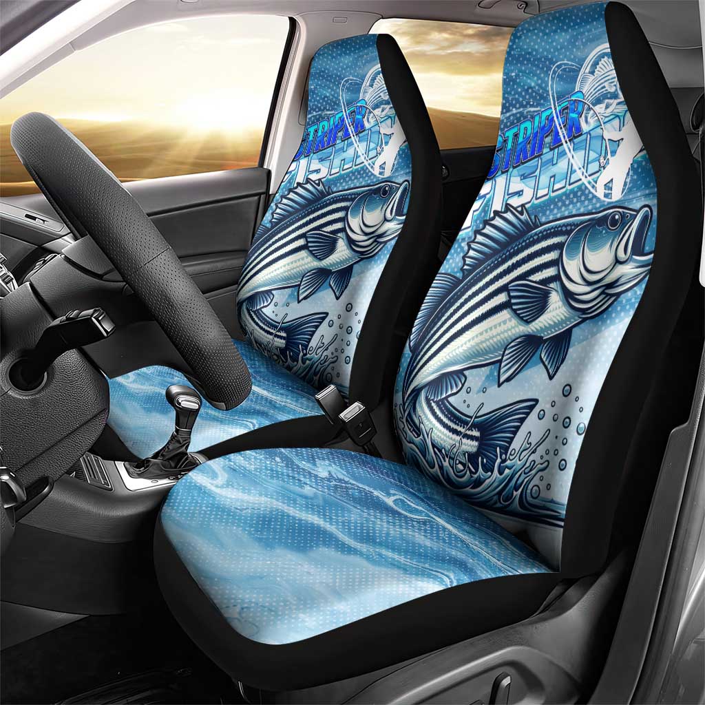 Striper Fishing Car Seat Cover Striped Bass Angler DT02
