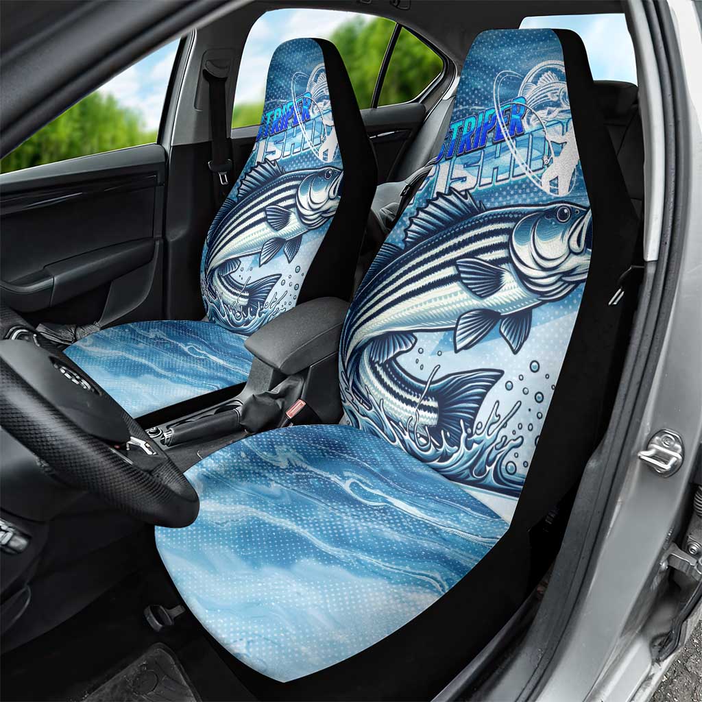 Striper Fishing Car Seat Cover Striped Bass Angler DT02