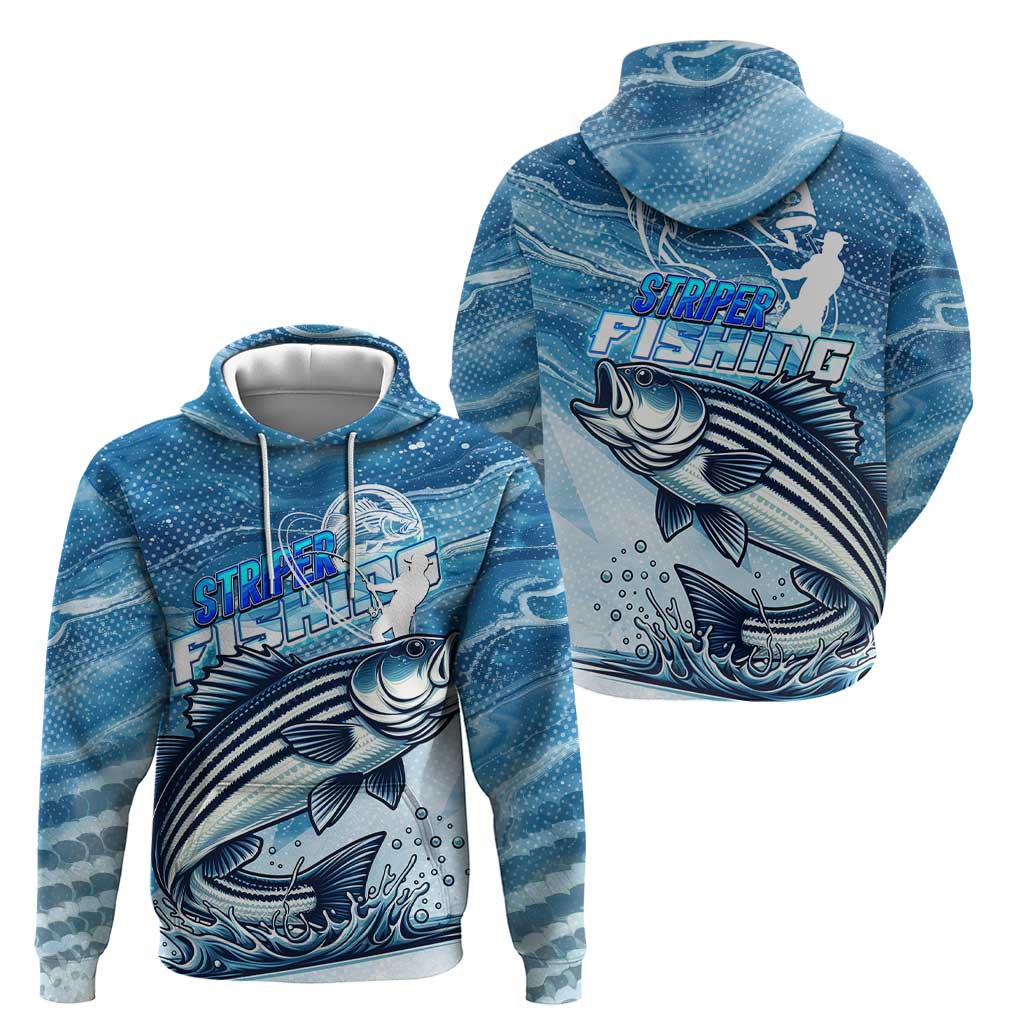 Striper Fishing Hoodie Striped Bass Angler DT02