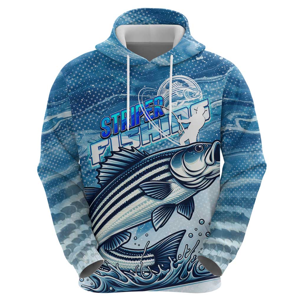 Striper Fishing Hoodie Striped Bass Angler DT02