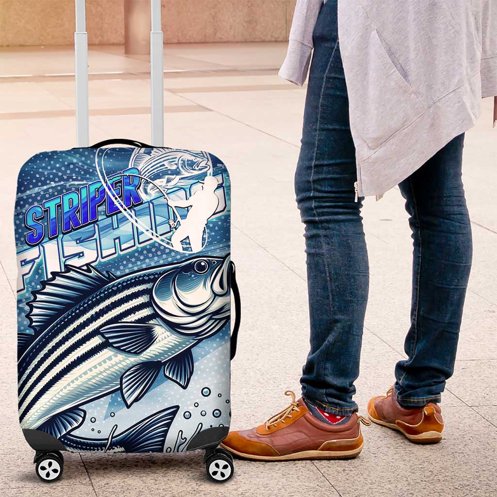 Striper Fishing Luggage Cover Striped Bass Angler DT02