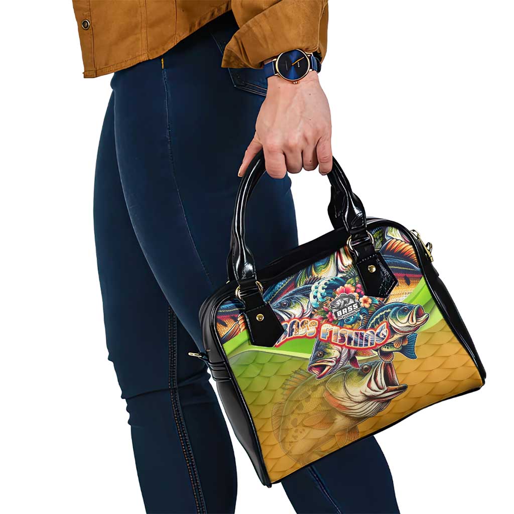 Bass Fishing Shoulder Handbag Tropical Explosion Angler Design DT02