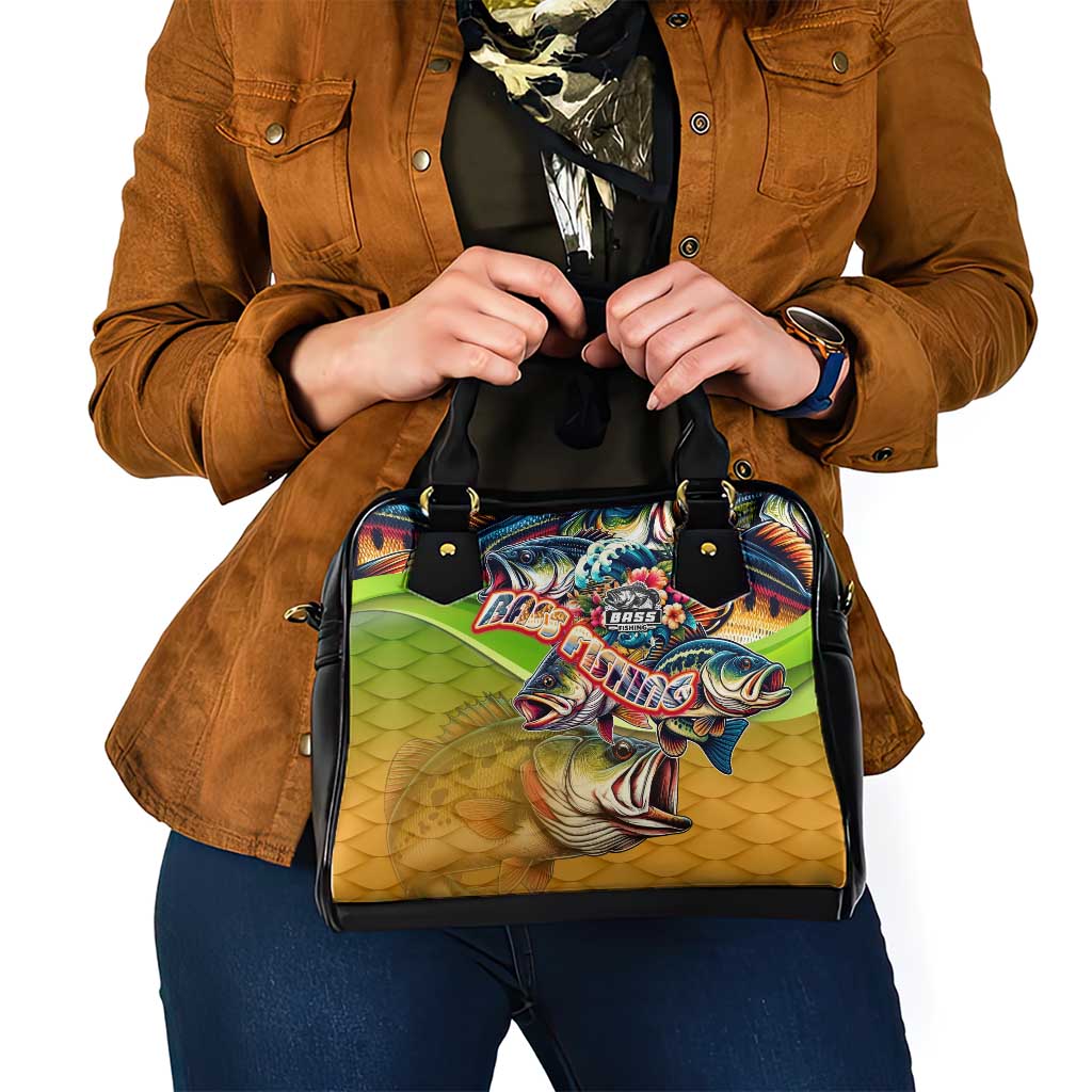 Bass Fishing Shoulder Handbag Tropical Explosion Angler Design DT02