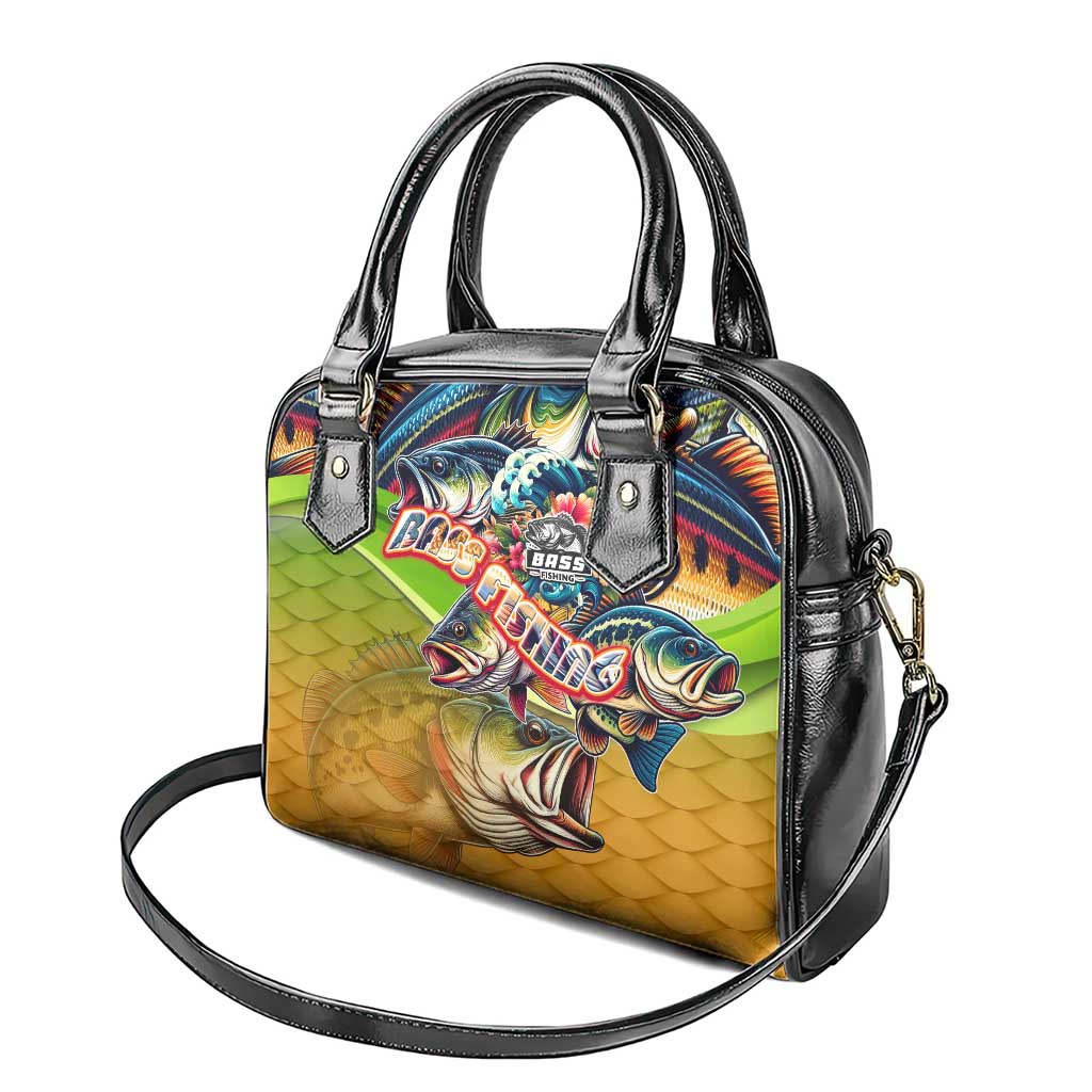 Bass Fishing Shoulder Handbag Tropical Explosion Angler Design DT02