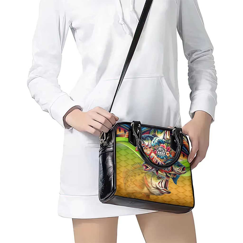 Bass Fishing Shoulder Handbag Tropical Explosion Angler Design DT02