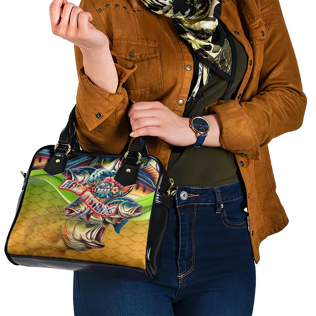 Bass Fishing Shoulder Handbag Tropical Explosion Angler Design DT02