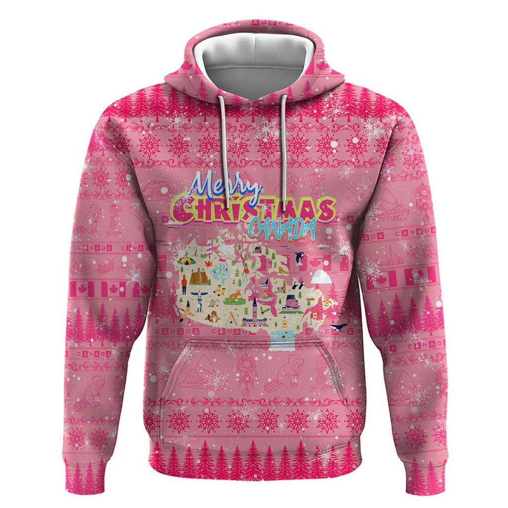 Merry Christmas Canada Hoodie Xmas Travel Map DT02