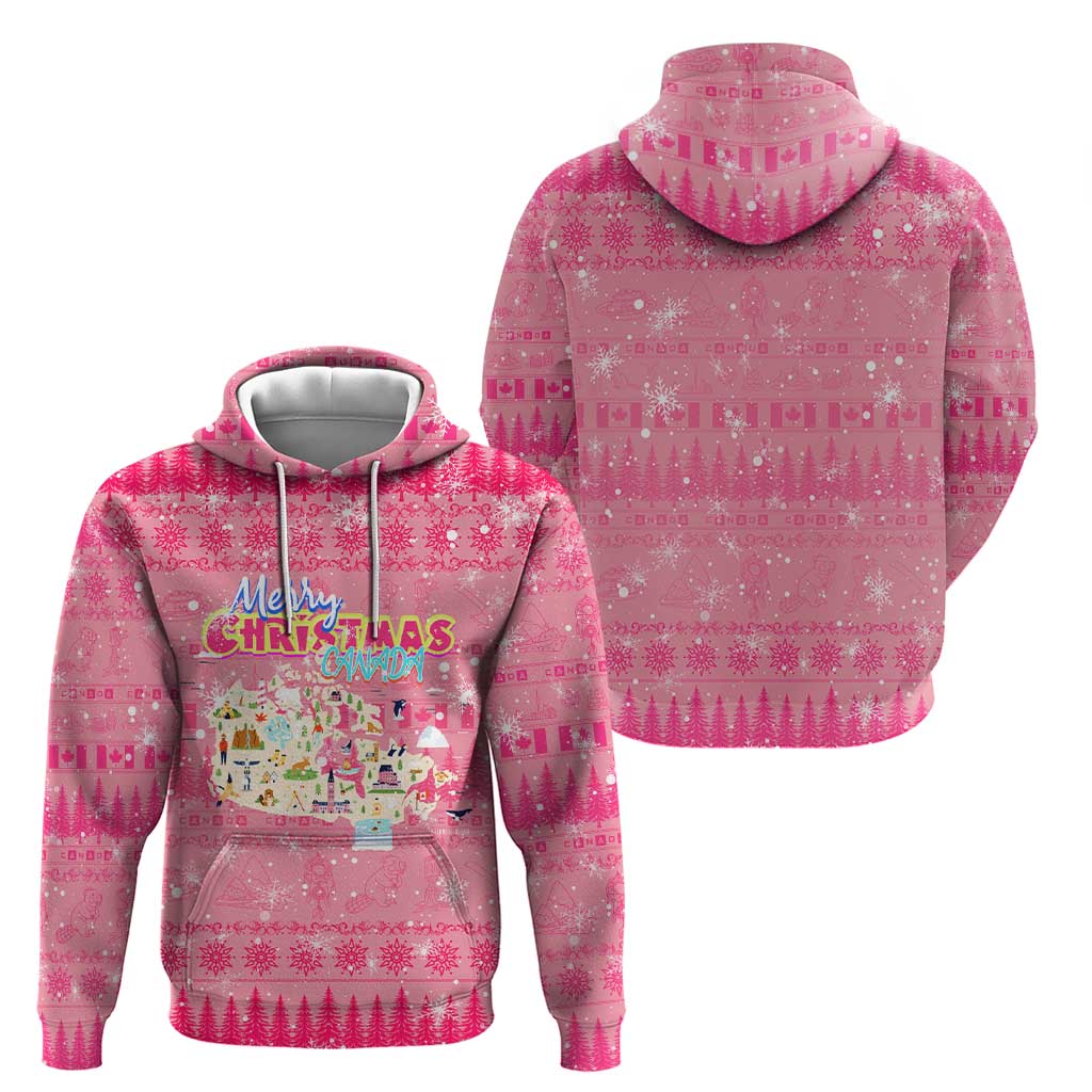 Merry Christmas Canada Hoodie Xmas Travel Map DT02