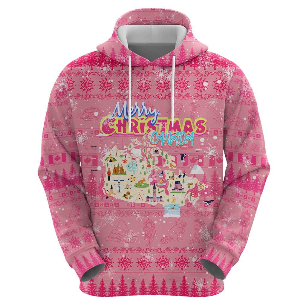 Merry Christmas Canada Hoodie Xmas Travel Map DT02