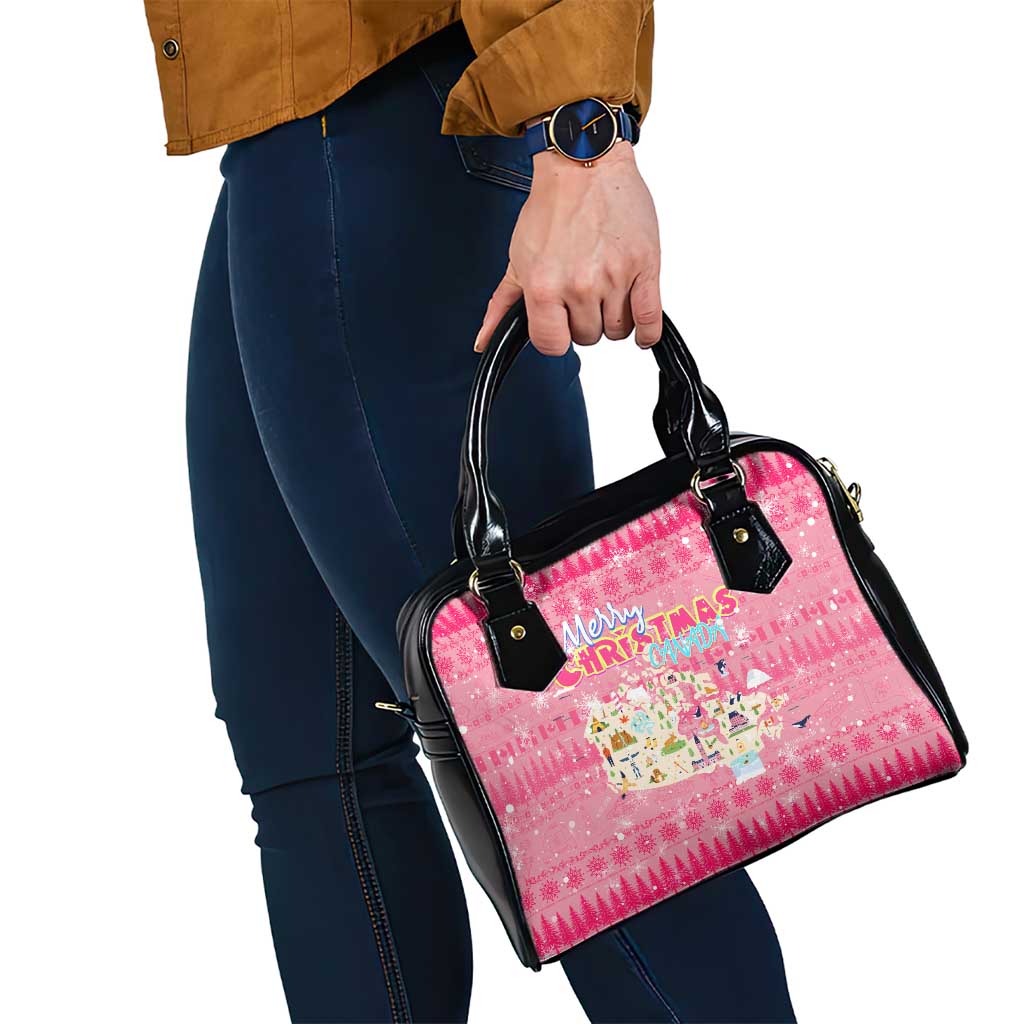 Merry Christmas Canada Shoulder Handbag Xmas Travel Map DT02