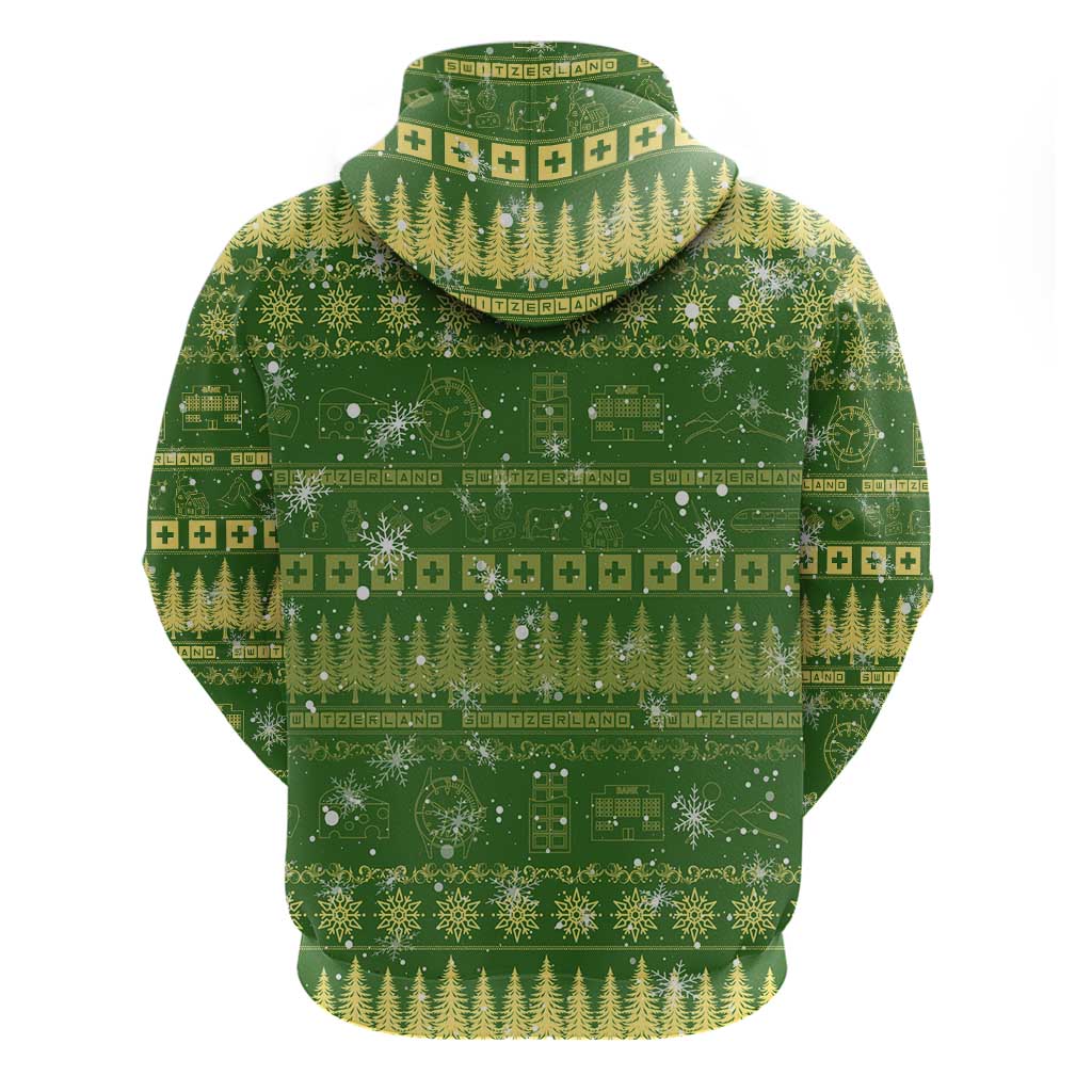 Merry Christmas Switzerland Hoodie Xmas Travel Map DT02