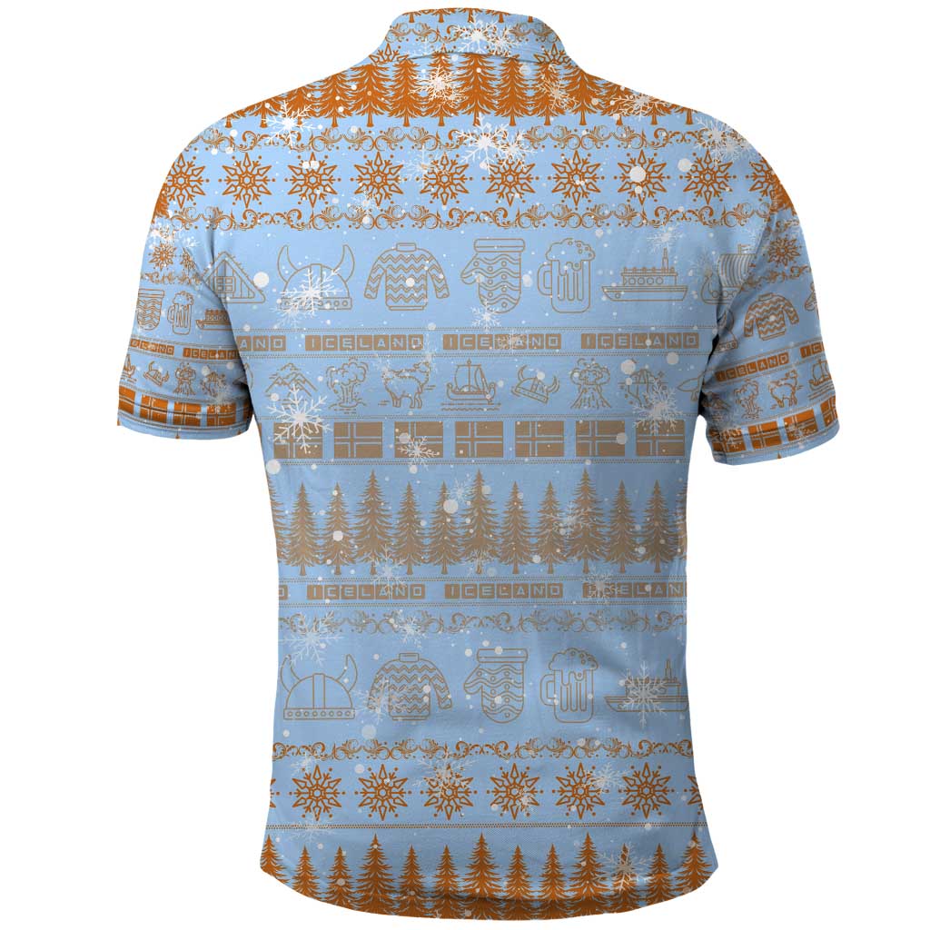 Merry Christmas Iceland Polo Shirt Xmas Travel Map DT02