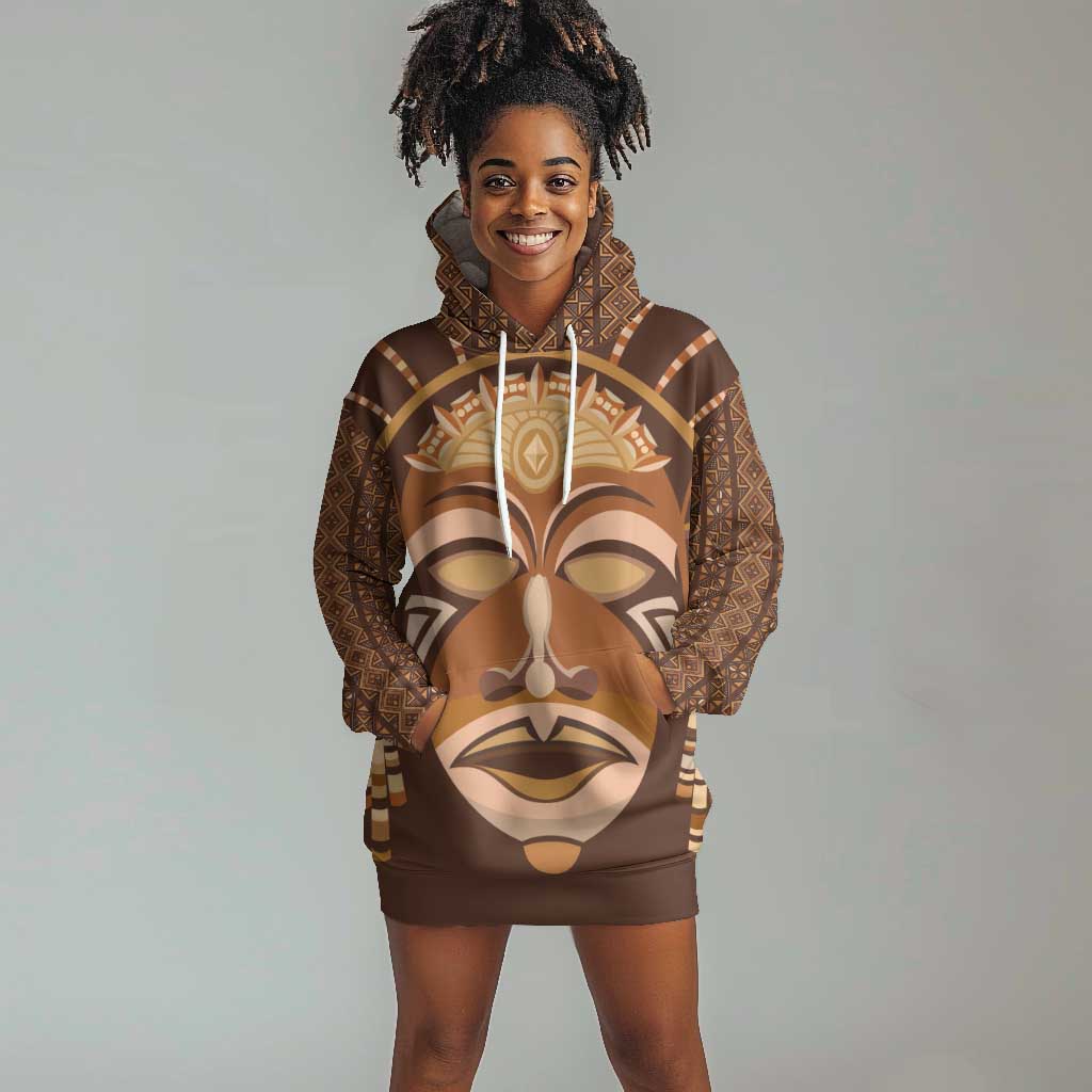 African Women Hoodie Dress Tribal Ethnic Mask DT02