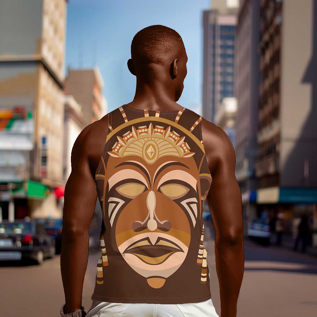 African Women Men Tank Top Tribal Ethnic Mask DT02