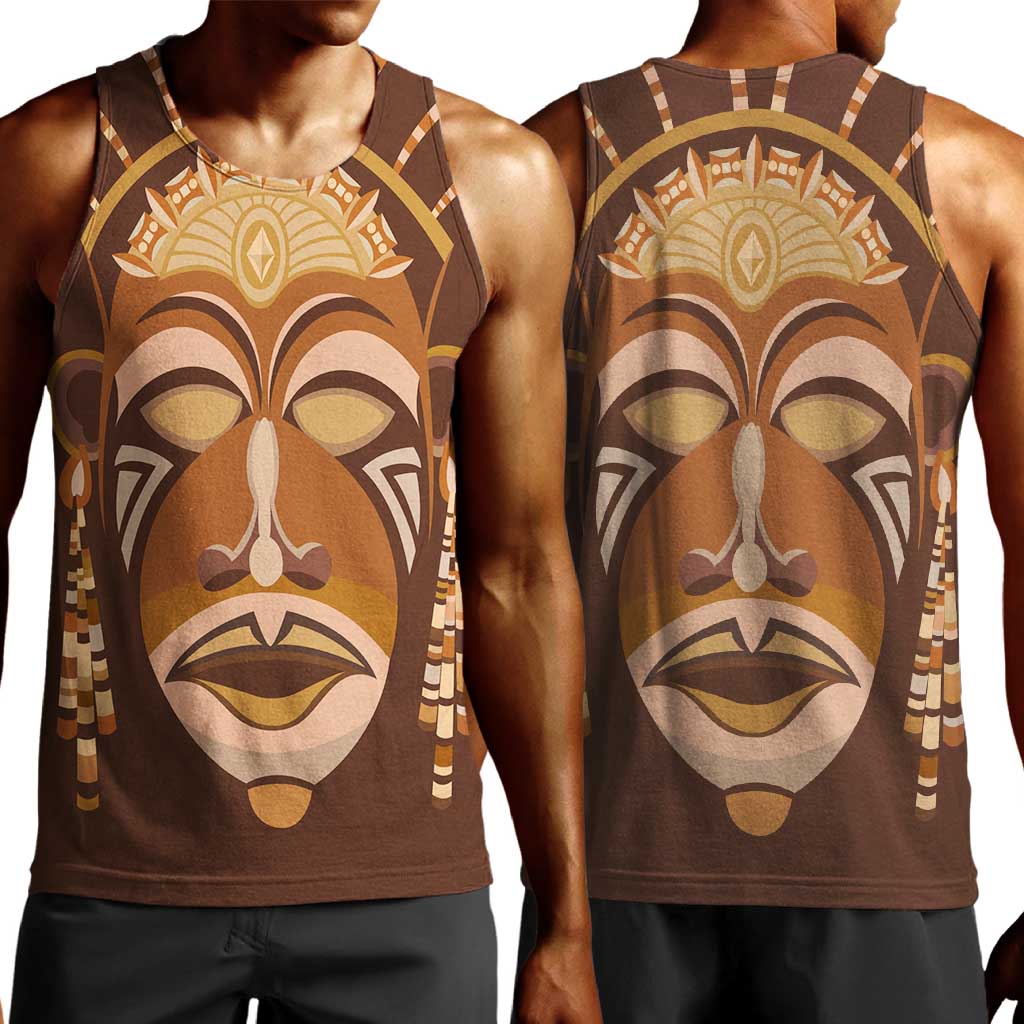 African Women Men Tank Top Tribal Ethnic Mask DT02