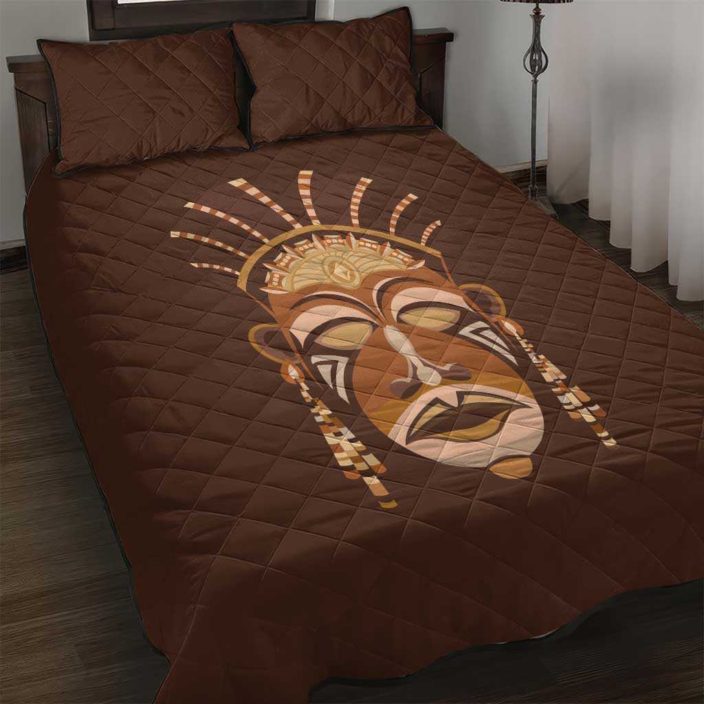 African Women Quilt Bed Set Tribal Ethnic Mask DT02