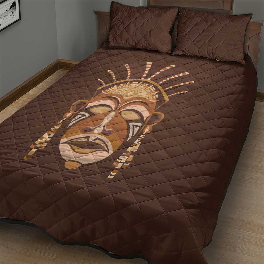 African Women Quilt Bed Set Tribal Ethnic Mask DT02