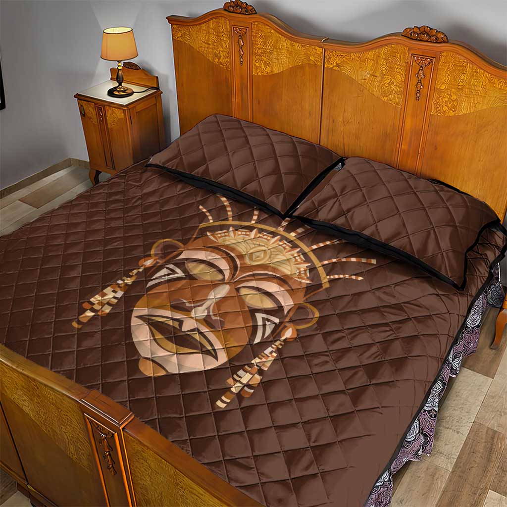 African Women Quilt Bed Set Tribal Ethnic Mask DT02