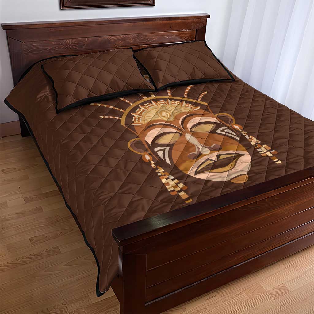 African Women Quilt Bed Set Tribal Ethnic Mask DT02