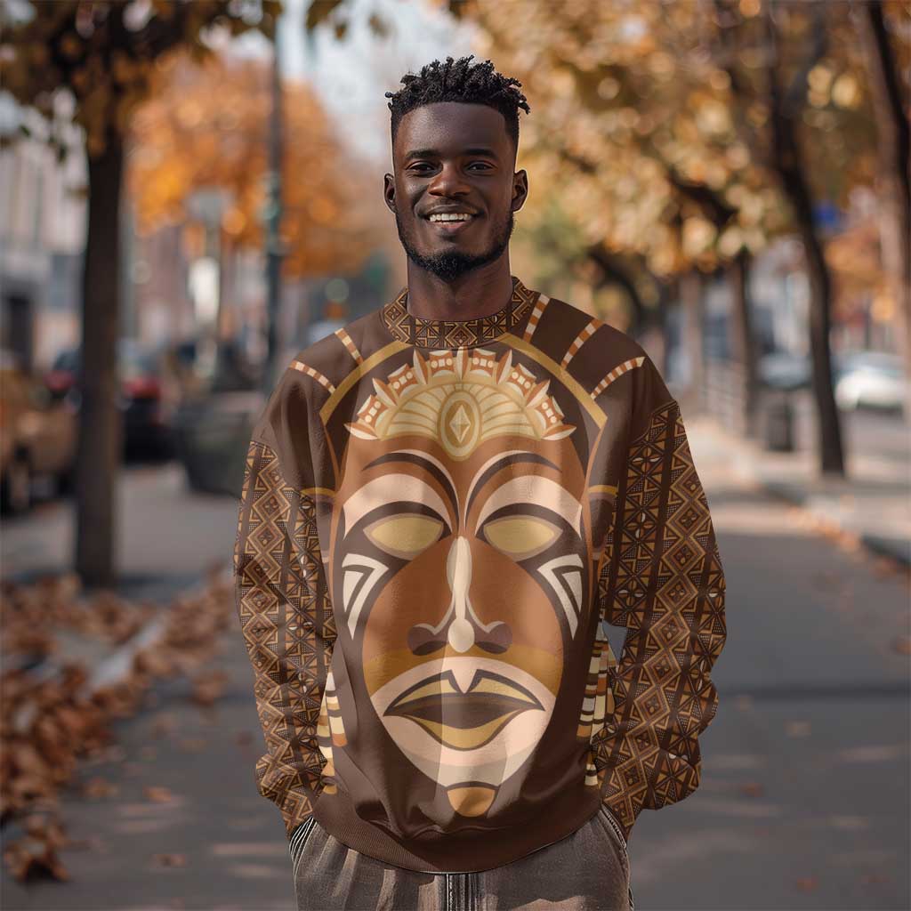 African Women Sweatshirt Tribal Ethnic Mask DT02