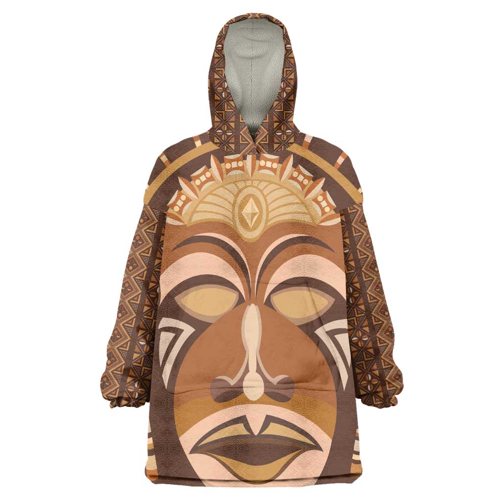 African Women Wearable Blanket Hoodie Tribal Ethnic Mask DT02