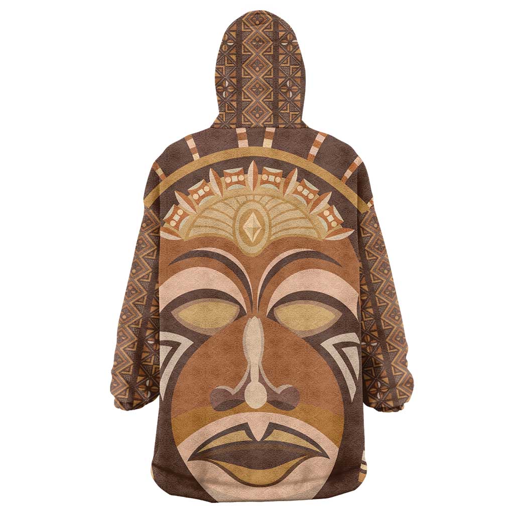 African Women Wearable Blanket Hoodie Tribal Ethnic Mask DT02