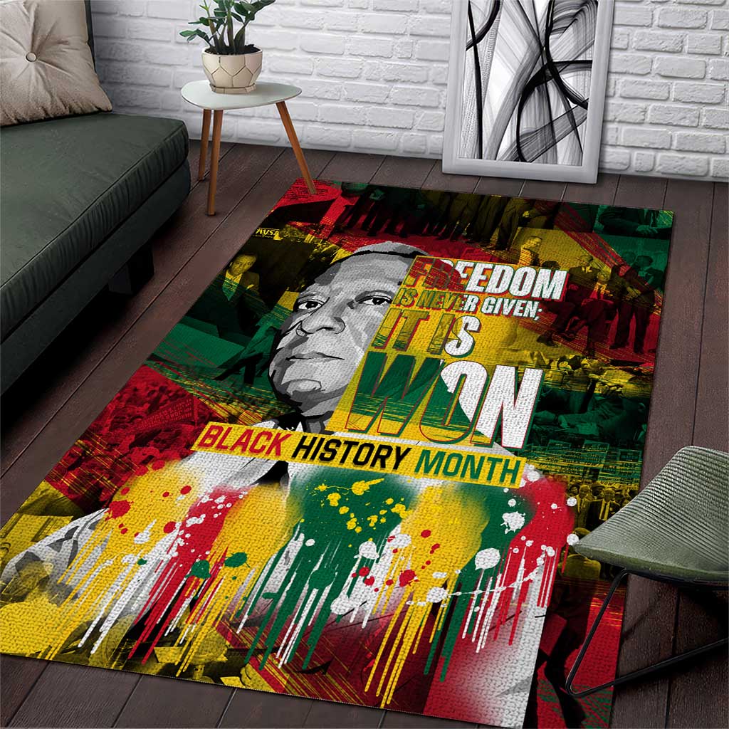 Freedom Is Never Given It Is Won Area Rug Asa Philip Randolph DT02