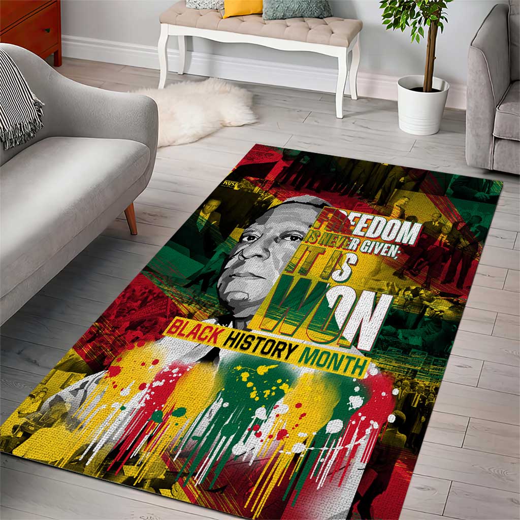 Freedom Is Never Given It Is Won Area Rug Asa Philip Randolph DT02
