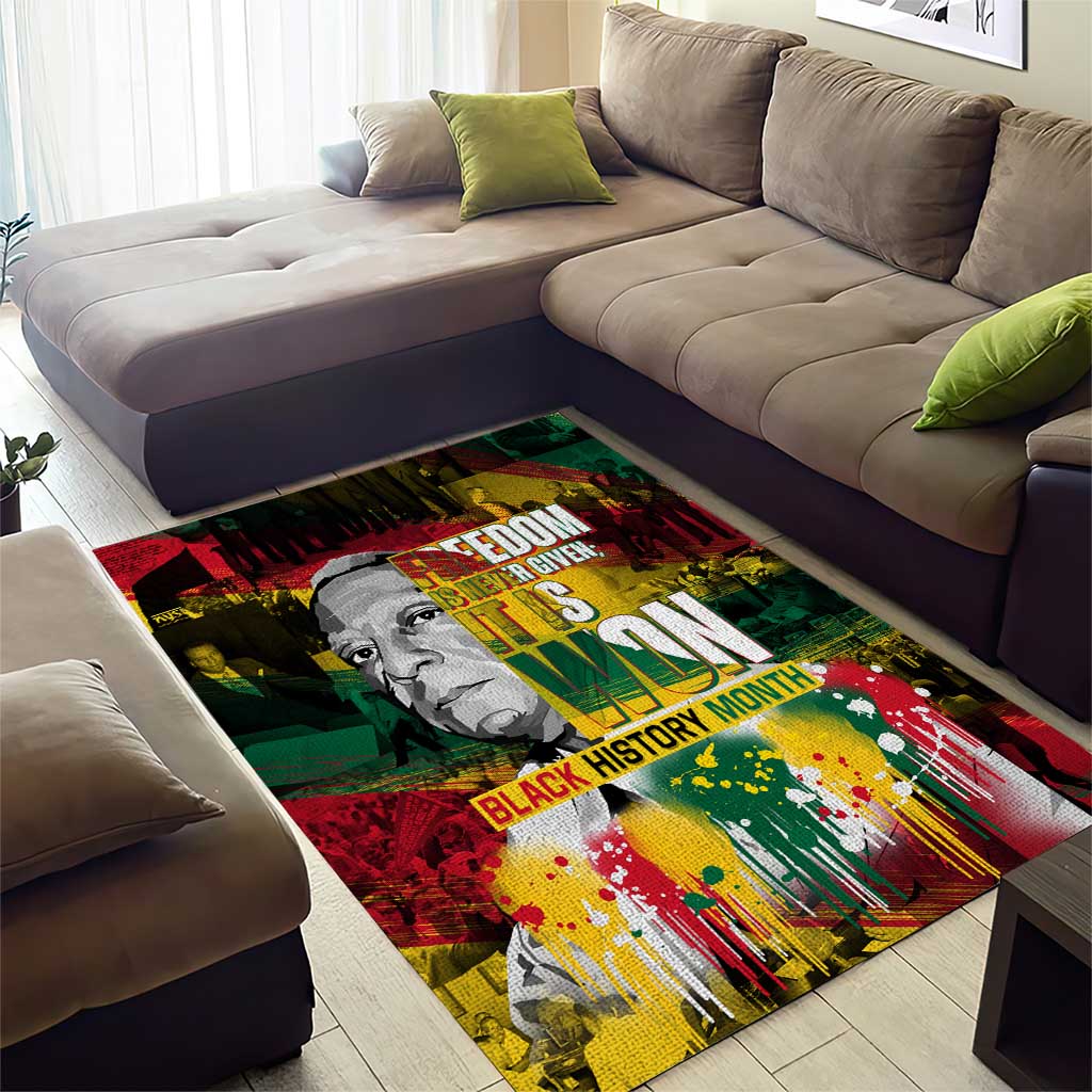 Freedom Is Never Given It Is Won Area Rug Asa Philip Randolph DT02