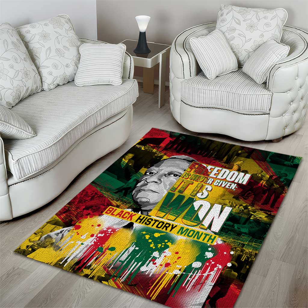 Freedom Is Never Given It Is Won Area Rug Asa Philip Randolph DT02