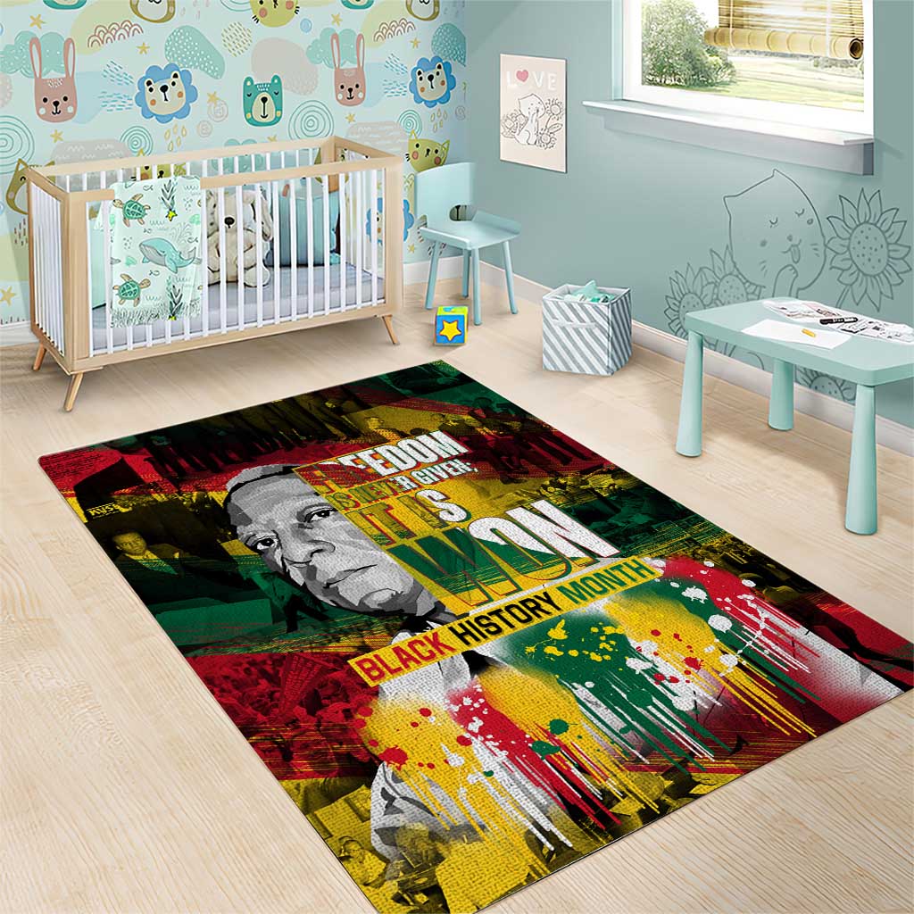 Freedom Is Never Given It Is Won Area Rug Asa Philip Randolph DT02