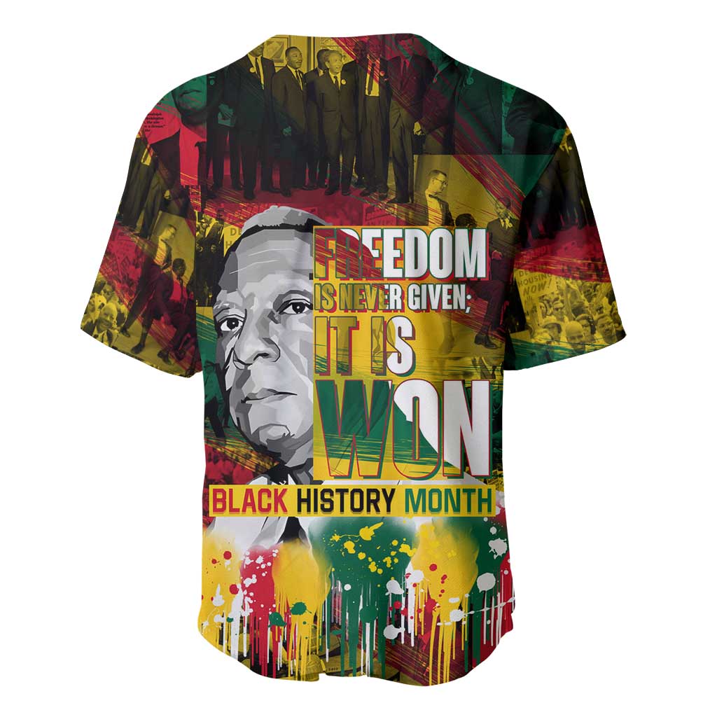 Freedom Is Never Given It Is Won Baseball Jersey Asa Philip Randolph DT02