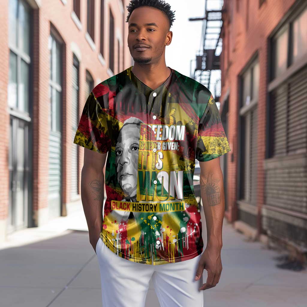 Freedom Is Never Given It Is Won Baseball Jersey Asa Philip Randolph DT02