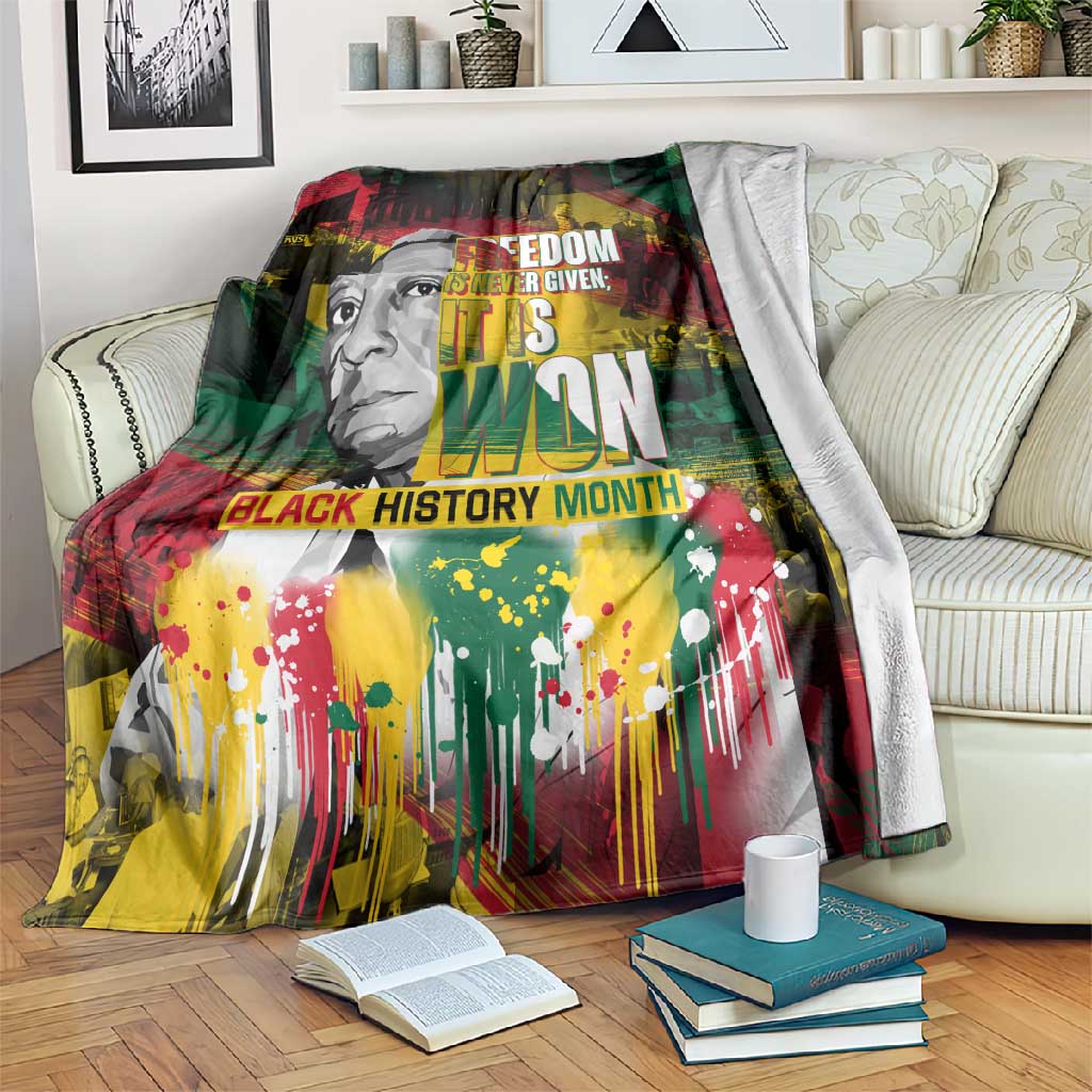Freedom Is Never Given It Is Won Blanket Asa Philip Randolph DT02