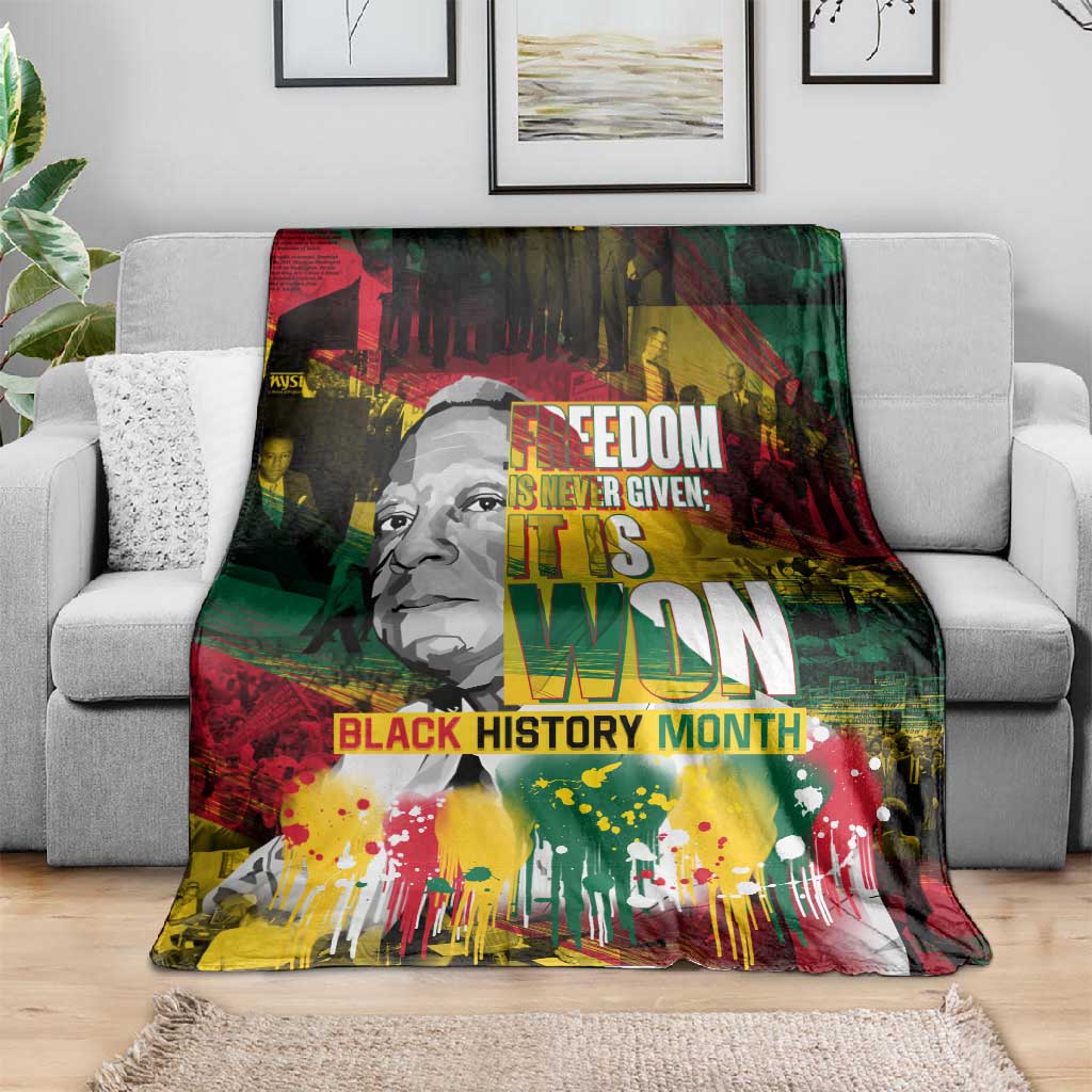 Freedom Is Never Given It Is Won Blanket Asa Philip Randolph DT02