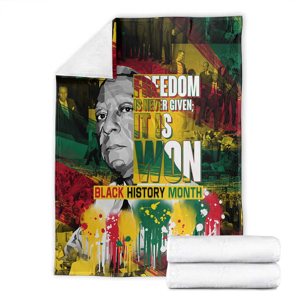 Freedom Is Never Given It Is Won Blanket Asa Philip Randolph DT02