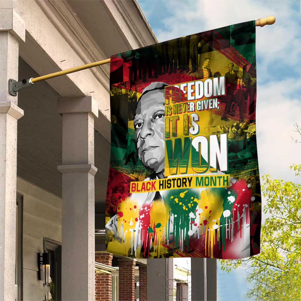 Freedom Is Never Given It Is Won Garden Flag Asa Philip Randolph DT02
