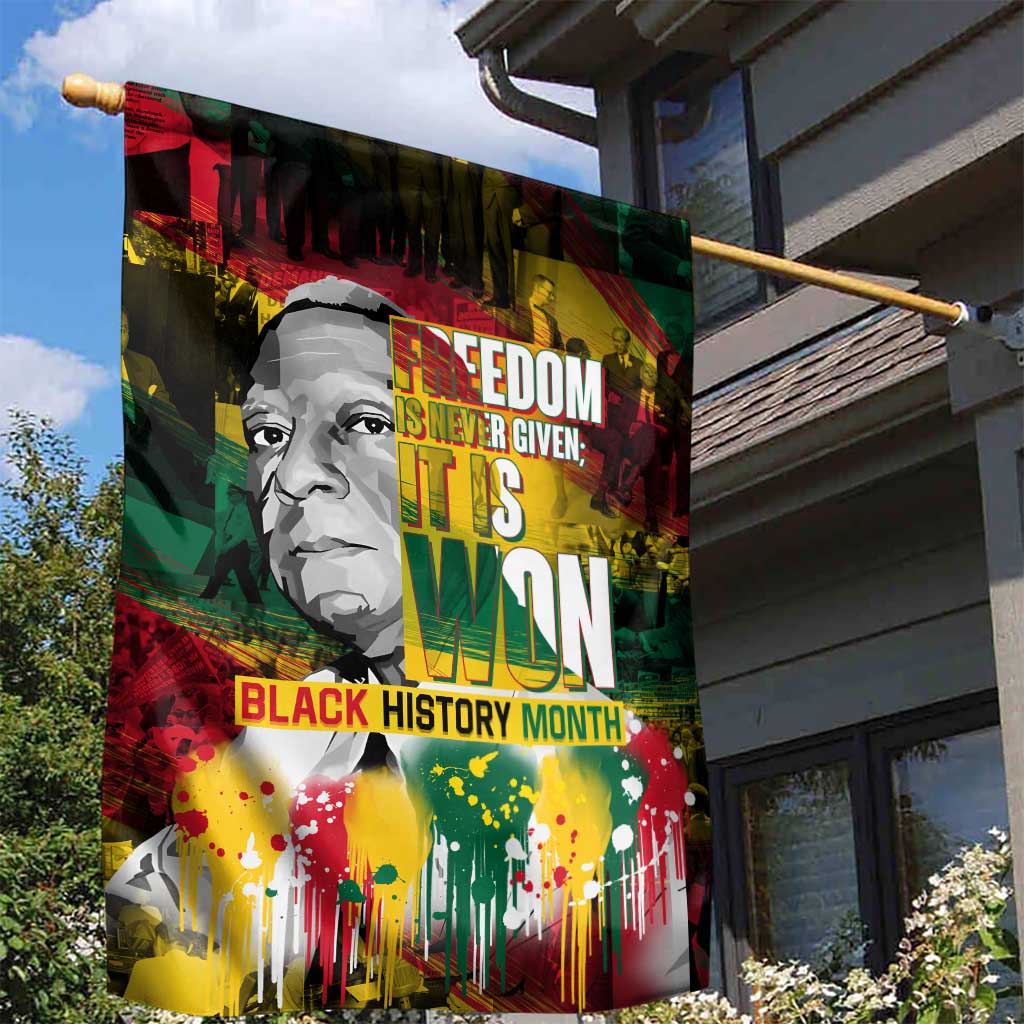 Freedom Is Never Given It Is Won Garden Flag Asa Philip Randolph DT02