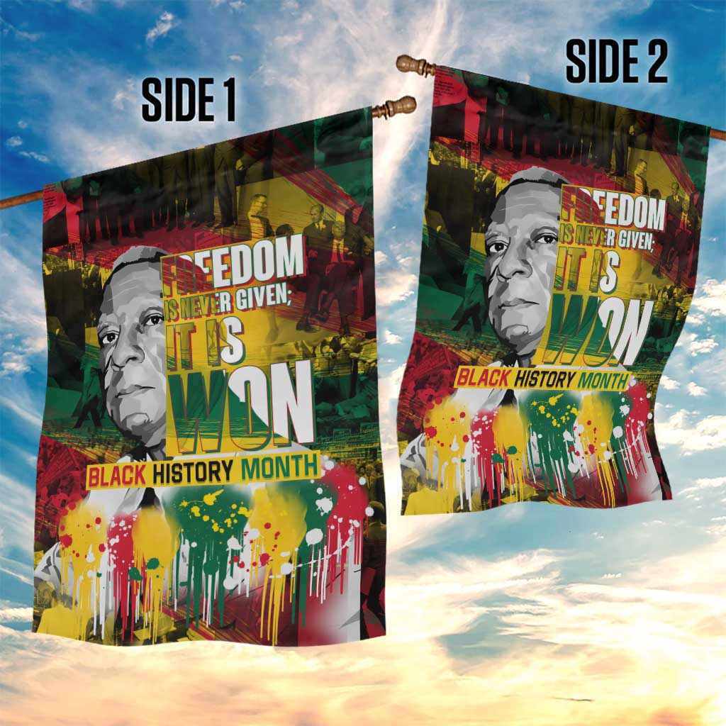 Freedom Is Never Given It Is Won Garden Flag Asa Philip Randolph DT02